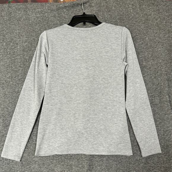 Ideology Activewear Womens Top‎ Size XS Gray Long Sleeve Crew Neck Tie Waistline - Picture 8 of 10